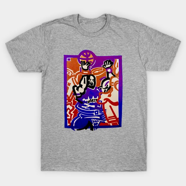 Karl Malone T-Shirt by SPINADELIC